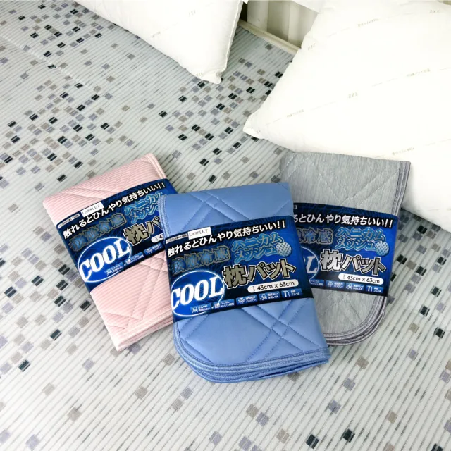 【LASSLEY】2入組冰絲涼感枕墊枕頭保潔墊(枕片 枕套 冰感 接觸冷感 外銷日本 型錄商品)