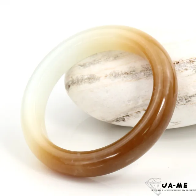 【JA-ME】天然和田玉老種俄料糖白色玉鐲#17.5-18