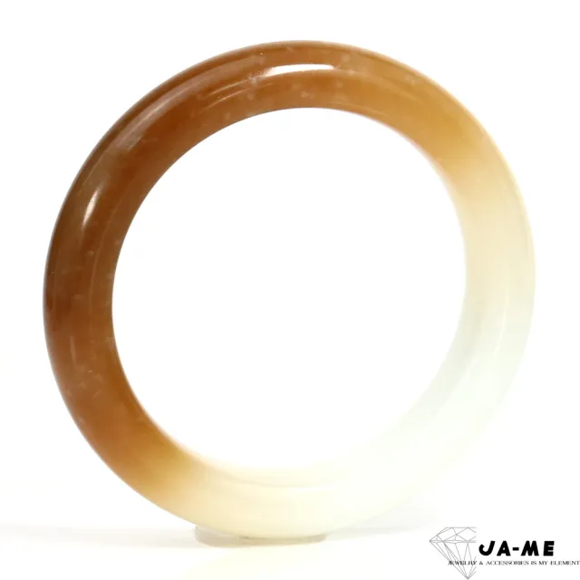 【JA-ME】天然和田玉老種俄料糖白色玉鐲#17.5-18