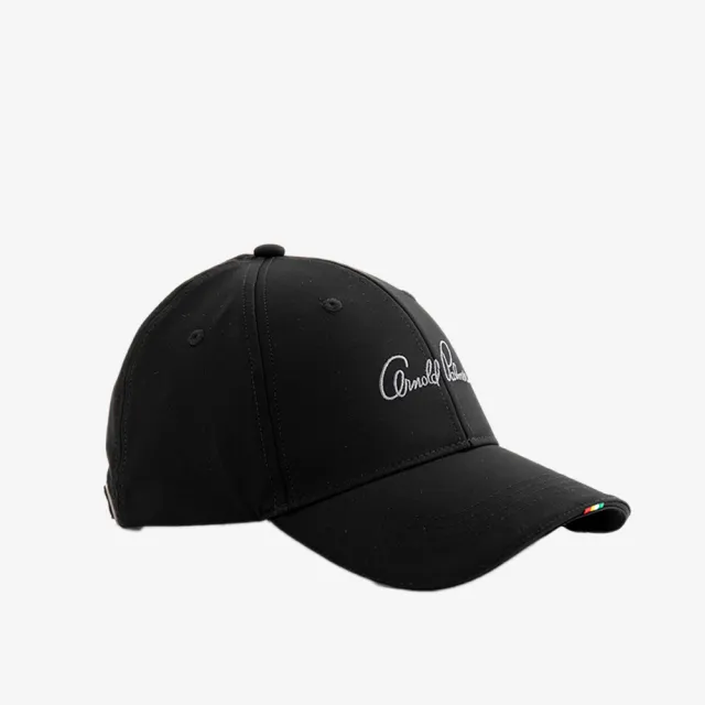 【Arnold Palmer 雨傘】配件-草寫LOGO棒球帽(黑色)