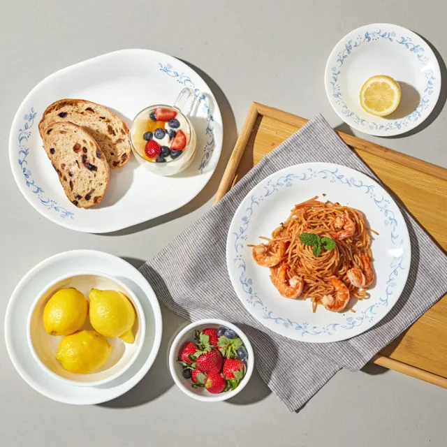 【CorelleBrands 康寧餐具】鄉野藍325ml中式碗