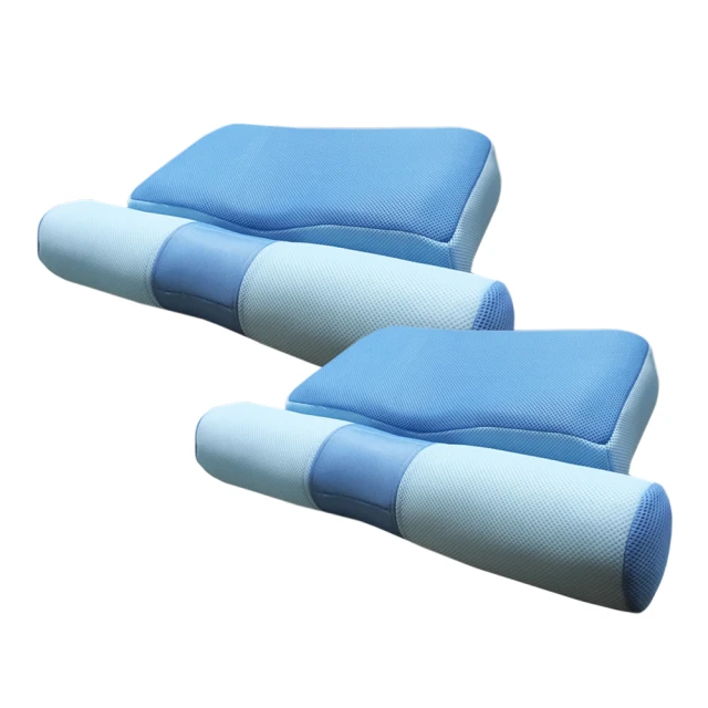 YAMAKAWA 全方位護頸枕/家E枕/可水洗(2入組-一般款藍色)
