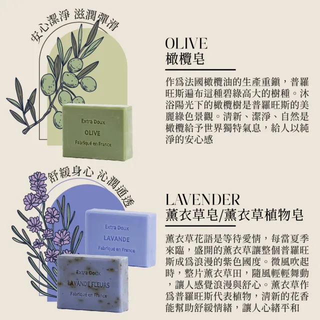 【EVEIL 伊蓓爾】DMP普羅旺斯經典香水馬賽皂100gX6入(經典馬賽皂 感受浪漫法國風情)