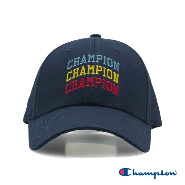 Champion 官方直營-SZ 三色刺繡LOGO棒球帽-童(深藍色)