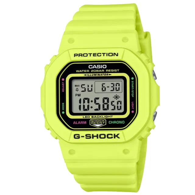 【CASIO 卡西歐】卡西歐G-SHOCK WOMAN電子錶-青蘋果綠(GMD-S5600EP-9 台灣公司貨)