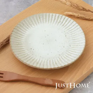 【Just Home】日式粗陶5.5吋平盤 雅白(盤 平盤 點心盤)