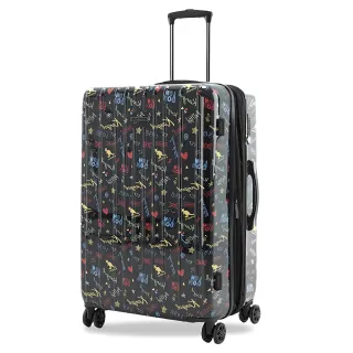 【KANGOL】英國袋鼠海關鎖飛機輪加大防盜拉鍊超質感可愛滿星logo20吋行李箱-共2色