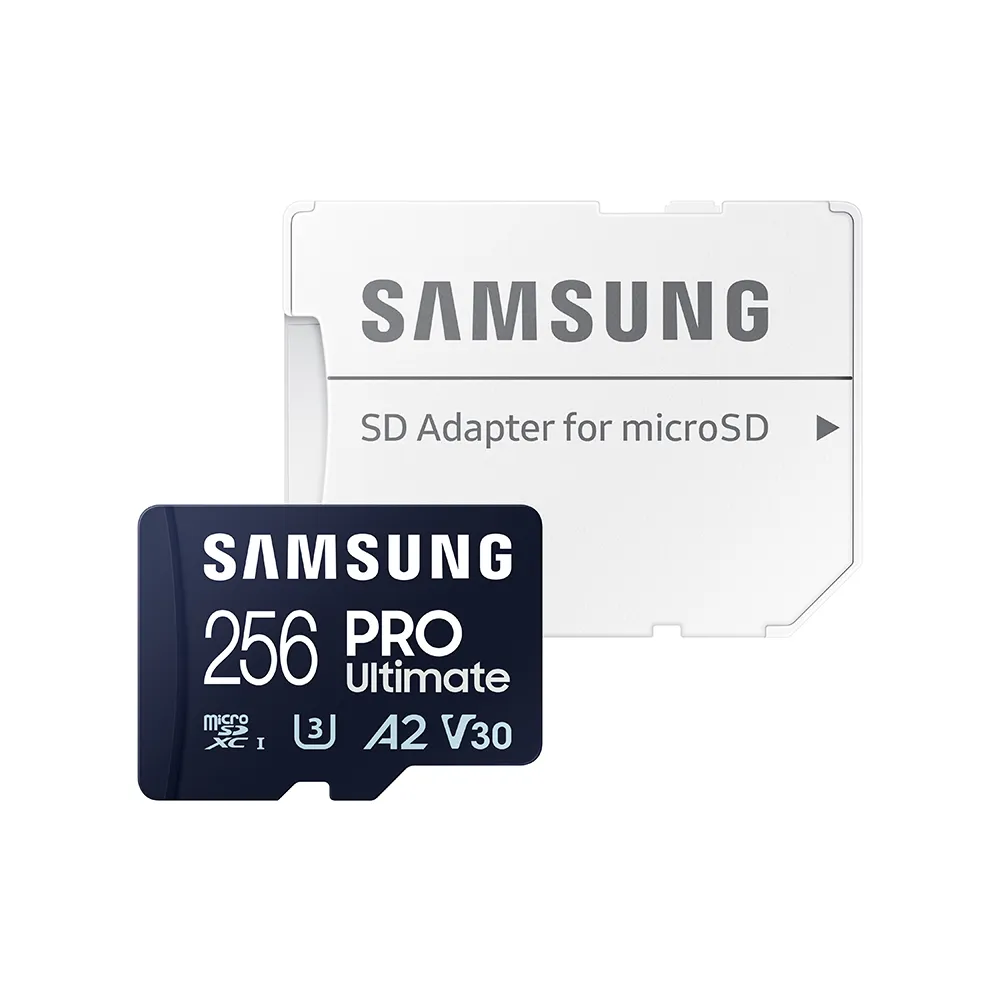 【SAMSUNG 三星】PRO Ultimate microSDXC UHS-I U3 A2 V30 256GB記憶卡 公司貨(運動相機/攝影機/空拍機)