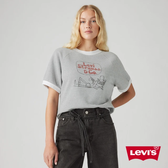 LEVISLEVIS 官方旗艦 女款 短袖大學Tee / 美式圖案 / 舒適面料 人氣新品 A7395-0004