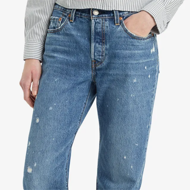 【LEVIS 官方旗艦】501 90s女款中腰直筒丹寧牛仔褲 人氣新品 A1959-0052