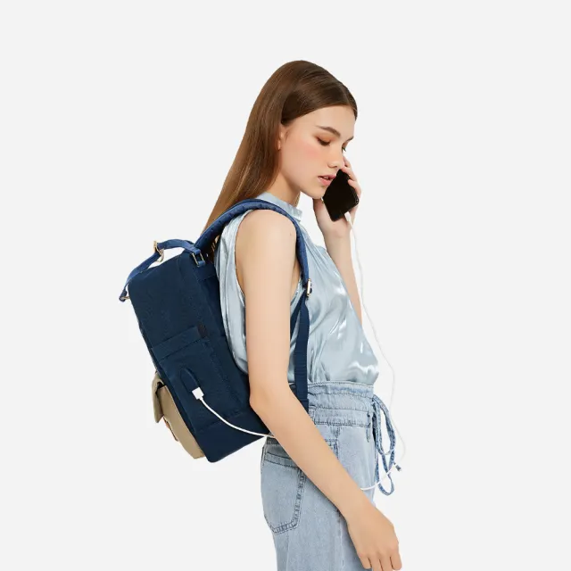 【Nordace】Eclat 藍色輕巧耐用背包(日常及旅行上班上學)