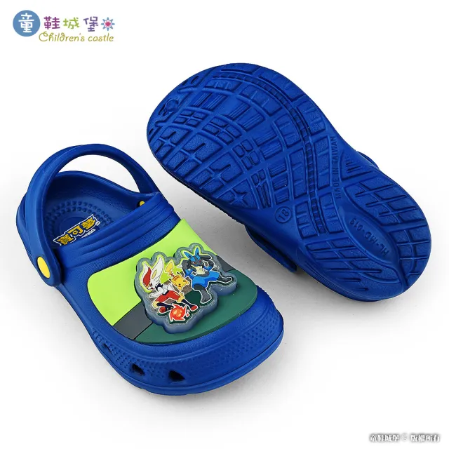 【童鞋城堡】中大童 寶可夢 LED電燈 花園鞋(PA1946-藍)