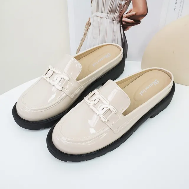 【MATERIAL 瑪特麗歐】女鞋 懶人鞋 MIT加大尺碼時髦鏡面穆勒鞋 TG52962(穆勒鞋)