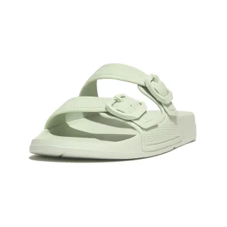 【FitFlop】輕量雙帶扣環涼鞋(灰綠色)