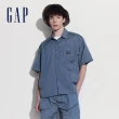 【GAP】男女裝 防曬翻領短袖/長袖襯衫-多款任選(463127&510289)