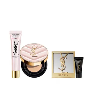 【YSL】官方直營 超模光感無瑕底妝組(粉氣墊12g +妝前乳40ml)