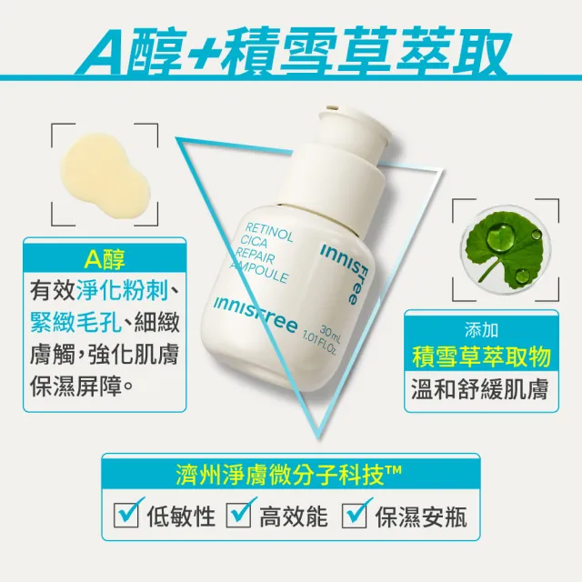 【INNISFREE】A醇淨膚超修護安瓶 30ml(淨化粉刺毛孔粗糙泛紅)