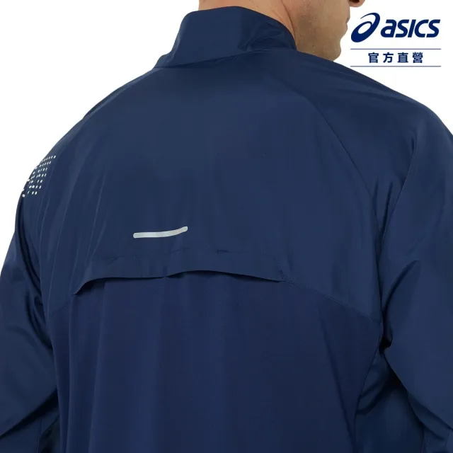 【asics 亞瑟士】ICON 平織外套 男款 防潑水 海外版 跑步外套(2011C733-401)