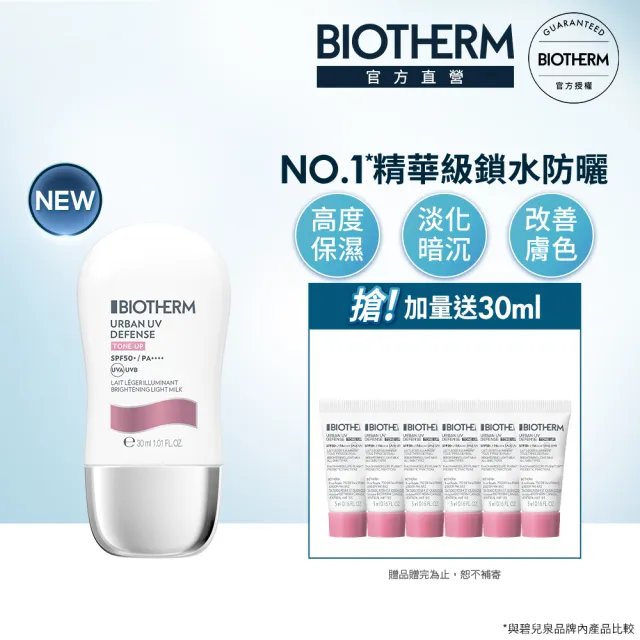 【碧兒泉】官方直營 極致抗光UV隔離水凝乳SPF50(BIOTHERM防曬乳)