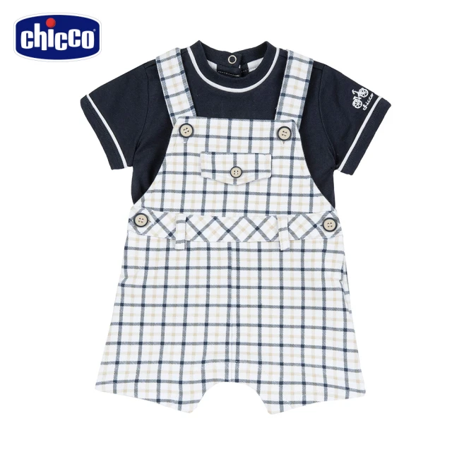 Chicco 24SS-單車之旅-格紋背心褲短袖套裝