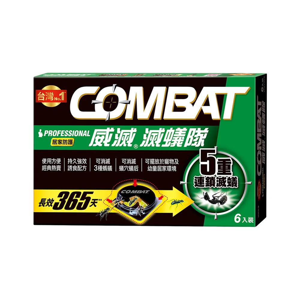 【Combat 威滅】滅蟻隊 居家防護 1.5gx6入(除螞蟻)