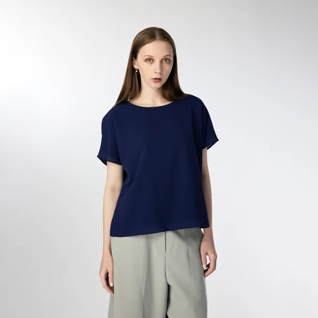 【giordano ladies】24SS_雪紡雙層設計上衣(02344014)