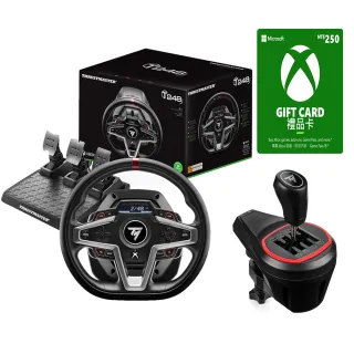 【THRUSTMASTER 圖馬斯特】圖馬斯特 T248X 力回饋方向盤(贈圖馬斯特TH8S排檔桿+XBOX禮物卡250點)