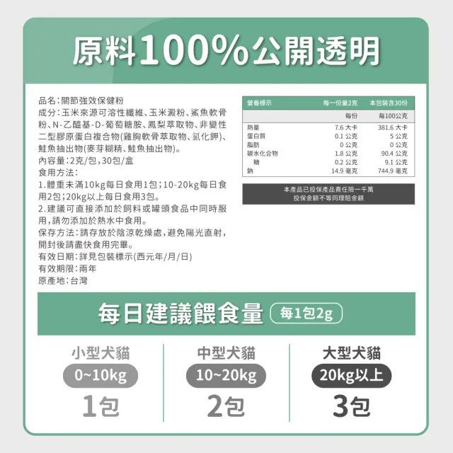 【毛孩時代】關節保健粉x6盒(貓狗關節保健食品/貓狗關節保養/寵物保健)