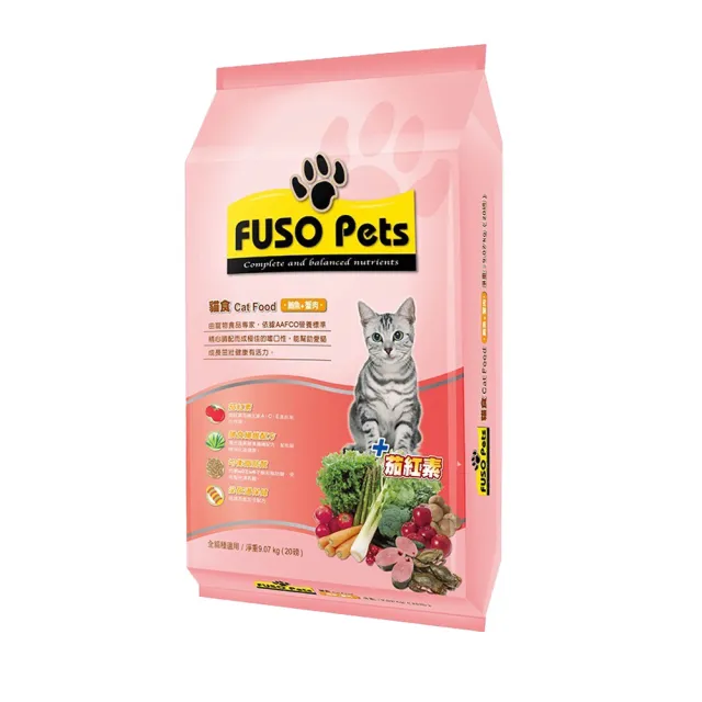 【福壽】FUSO Pets福壽貓食-鮪魚+蟹肉口味 20磅（9.07kg）(福壽貓飼料 貓飼料 貓乾糧 貓食 寵物飼料 貓糧)