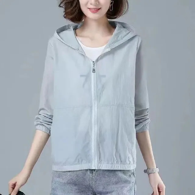 【LANNI 藍尼】★休閒輕薄連帽防曬外套(上衣/女裝/外套/夾克/休閒/正式/通勤)