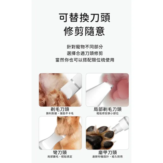 【ROYAL LIFE 皇室生活】多功能寵物磨甲剃毛器組-2入組(寵物剃毛器/寵物剪毛器/寵物剃毛/貓狗可用)