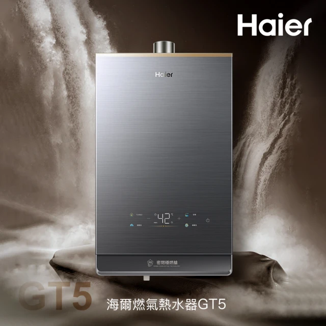 Haier 海爾 16L燃氣熱水器GT5 數位恆溫2.0 增壓/水伺服/五段火排(JSQ34-16GT5 基本安裝)