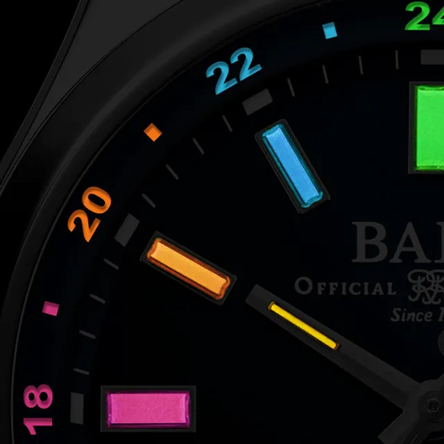 【BALL 波爾】官方授權_B4  GMT 天文台認證 彩虹氚氣燈管限量機械錶-41mm冰藍(GM9100C-S2C-IBER)