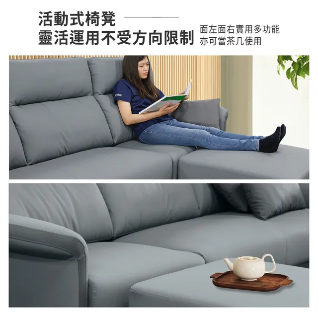 【ASSARI】湯瑪斯機能L型沙發(附抱枕)