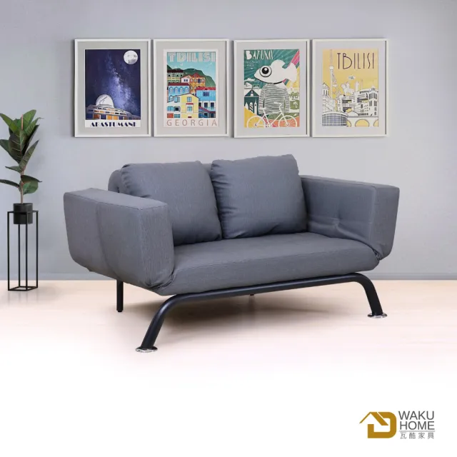 【WAKUHOME 瓦酷家具】Bruce多段式摺疊沙發床雙人座 A005-190