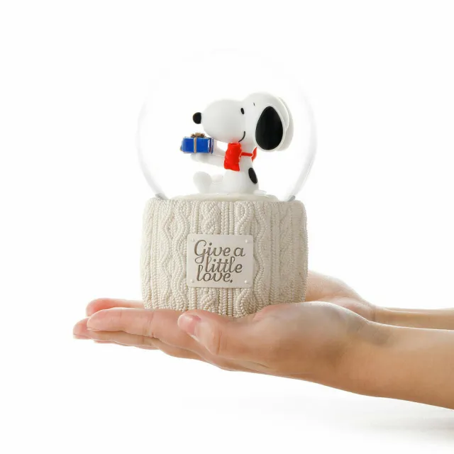【JARLL 讚爾藝術】Snoopy史努比 愛分享水晶球音樂盒(生日禮物  情人禮物)