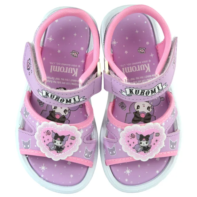 【SANRIO 三麗鷗】16-23cm童鞋 涼鞋 庫洛米輕量減壓休閒(紫色)