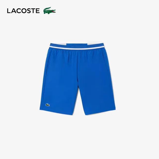 【LACOSTE】男裝-Lacoste Tennis x Novak Djokovic 運動短褲(藍色)