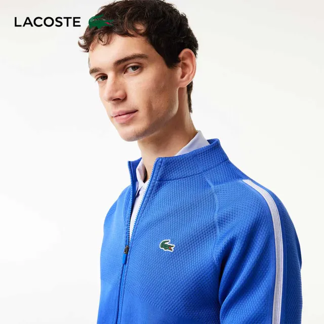 【LACOSTE】男裝-Lacoste Tennis x Novak Djokovic 運動夾克(藍色)