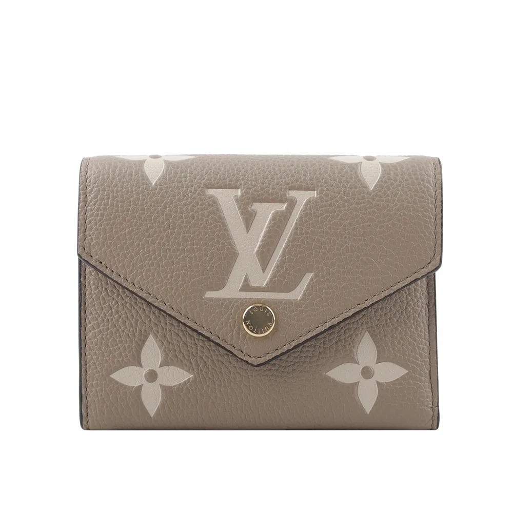 【Louis Vuitton 路易威登】Victorine Monogram 雙色牛皮三折短夾(M81861)