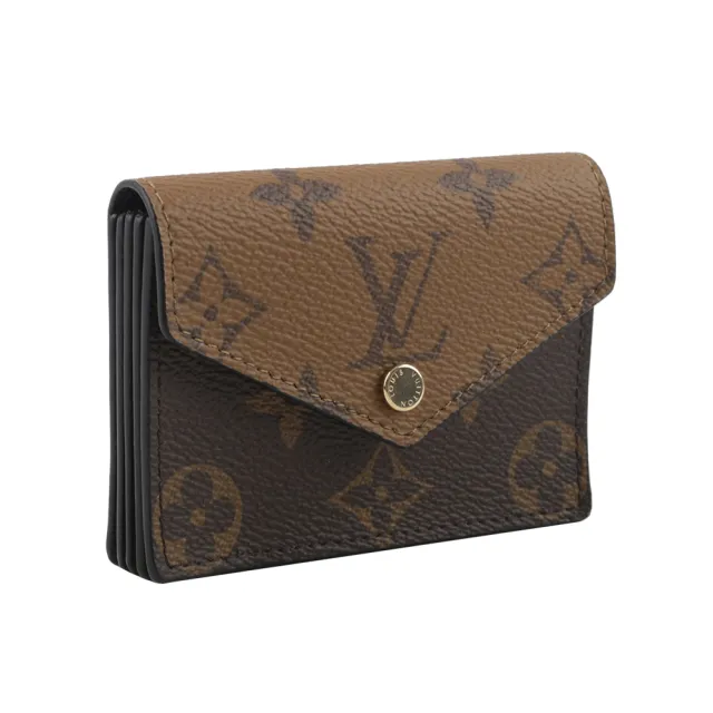 【Louis Vuitton 路易威登】Vendome Monogram 雙色帆布翻蓋風琴式卡片/名片夾(M81855)