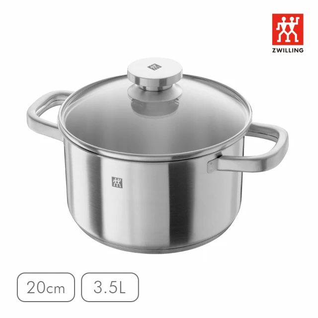 【ZWILLING 德國雙人】Joy不鏽鋼雙耳湯鍋20cm-3.5L/附蓋(德國雙人牌集團官方直營)