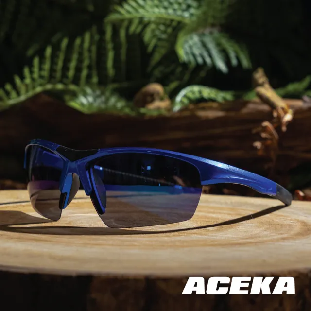 【ACEKA】台灣製墨鏡寶石藍兒童運動太陽眼鏡(SUNSHINE 親子系列)