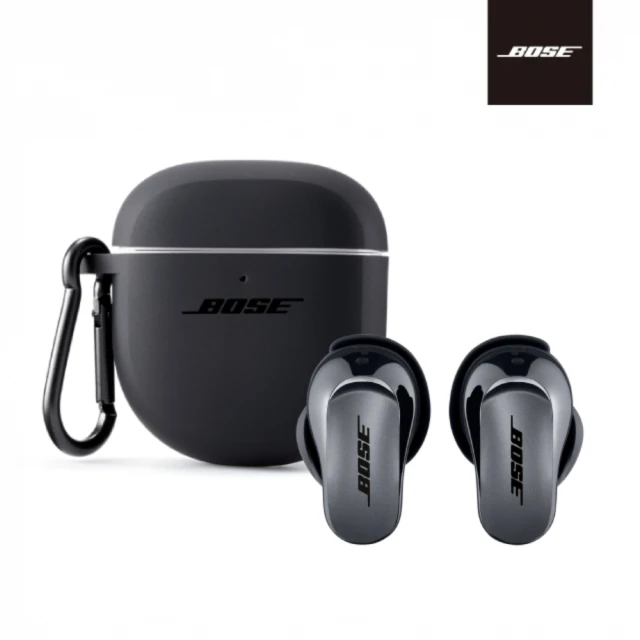 【BOSE】QuietComfort Ultra 消噪耳塞+矽膠保護套 黑色(限定超值組合)