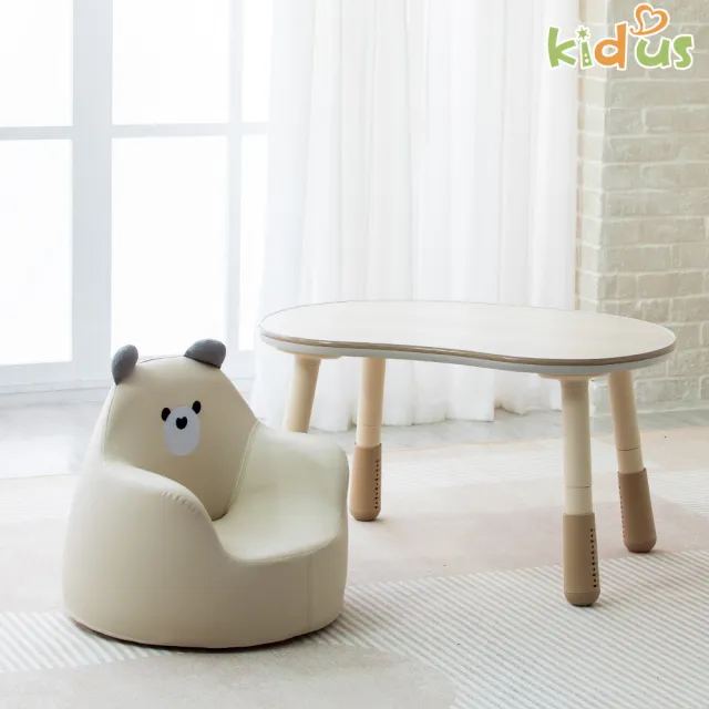【KIDUS】兒童遊戲桌椅 80CM花生桌 SF001+HS00X(遊戲桌 升降桌 兒童桌椅 成長桌椅 小沙發 玩具)