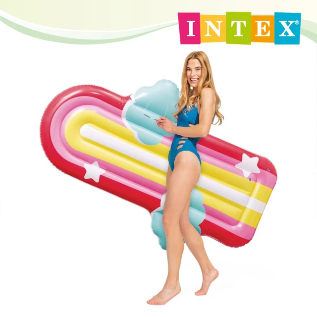 INTEXINTEX 彩虹雲戲水浮排175x117x20cm 適用9歲+(58729)