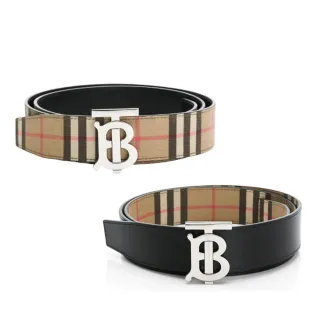 【BURBERRY 巴寶莉】TB Logo 皮帶(單/雙面可用)