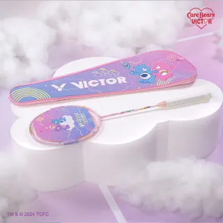 【VICTOR 勝利體育】VICTOR X Care Bears聯名系列羽球拍(JS-CBC 4U 粉紫)