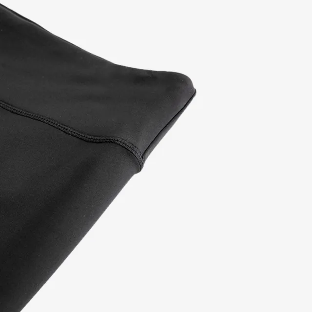 【Arnold Palmer 雨傘】女裝-LOGO反光標印花彈性高腰九分褲(黑色)