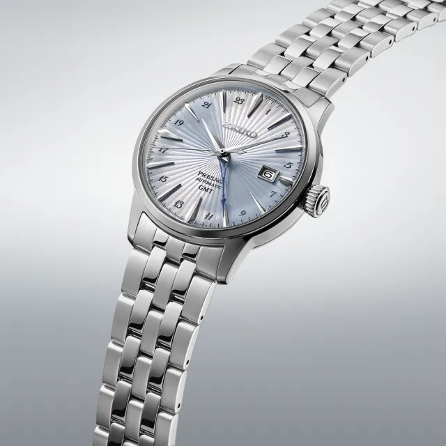 【SEIKO 精工】PRESAGE系列 調酒師 雞尾酒 GMT機械腕錶 錶 週年慶 雙11 (SSK037J1/4R34-00J0B)